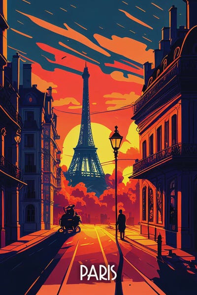 Canvas Print: Paris City by Durro Art