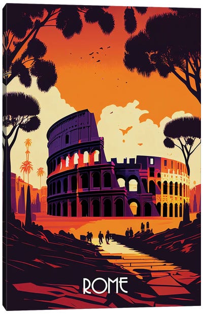 Rome City Canvas Art Print - The Colosseum
