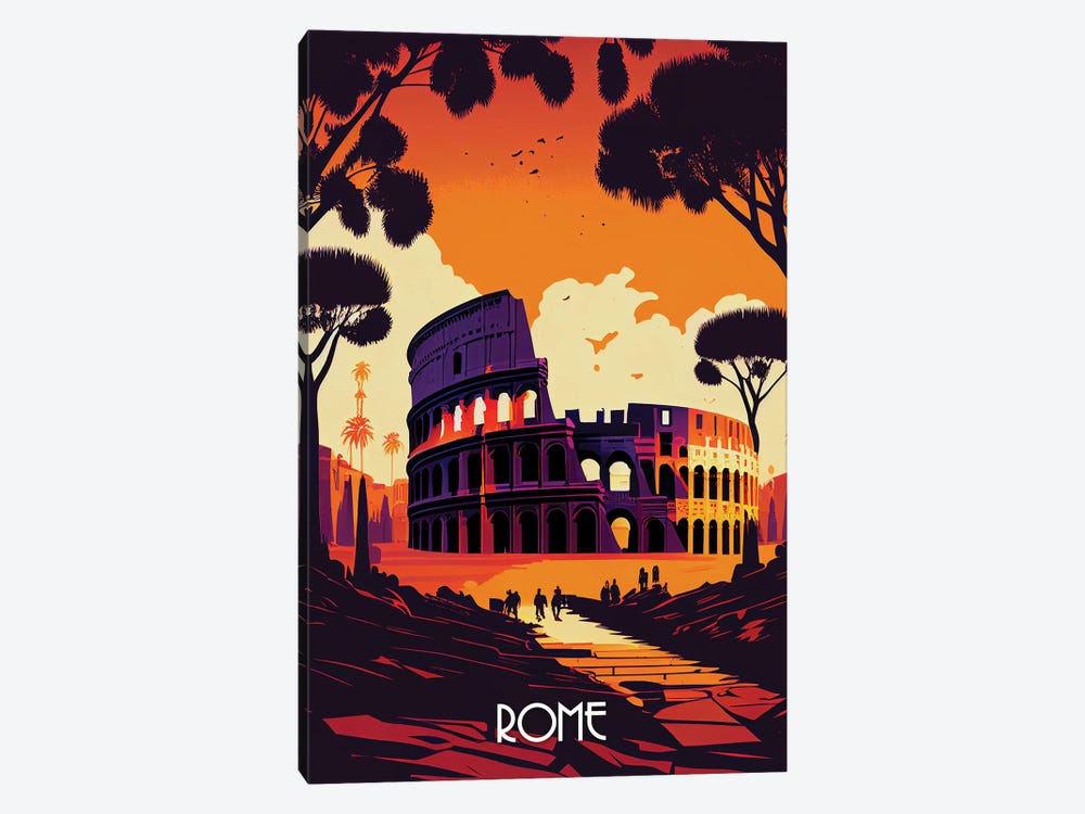 Rome City by Durro Art 1-piece Canvas Art Print