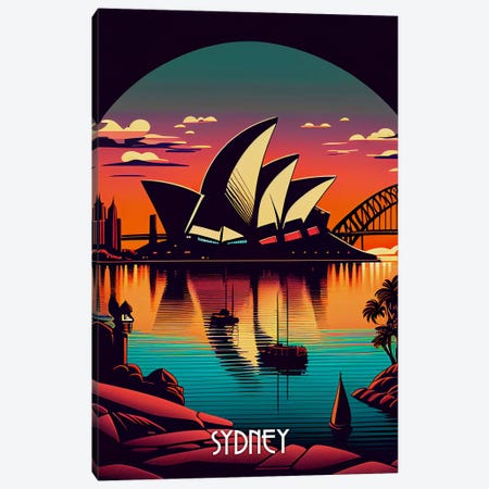 Sydney City Canvas Print #DUR1164} by Durro Art Art Print