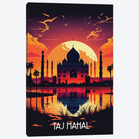 Taj Mahal Poster Canvas Print #DUR1165} by Durro Art Canvas Print