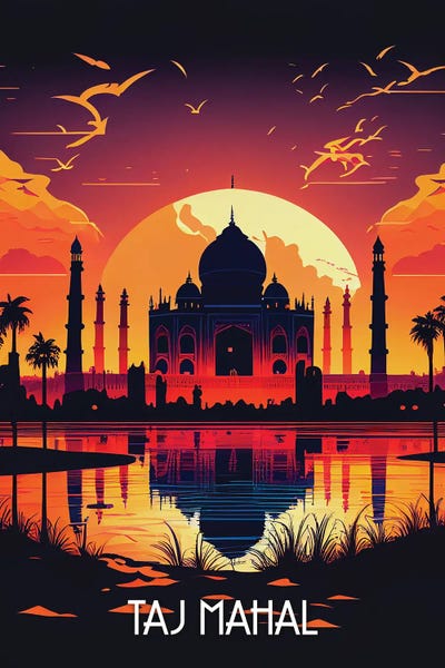 India: Taj Mahal Poster by Durro Art