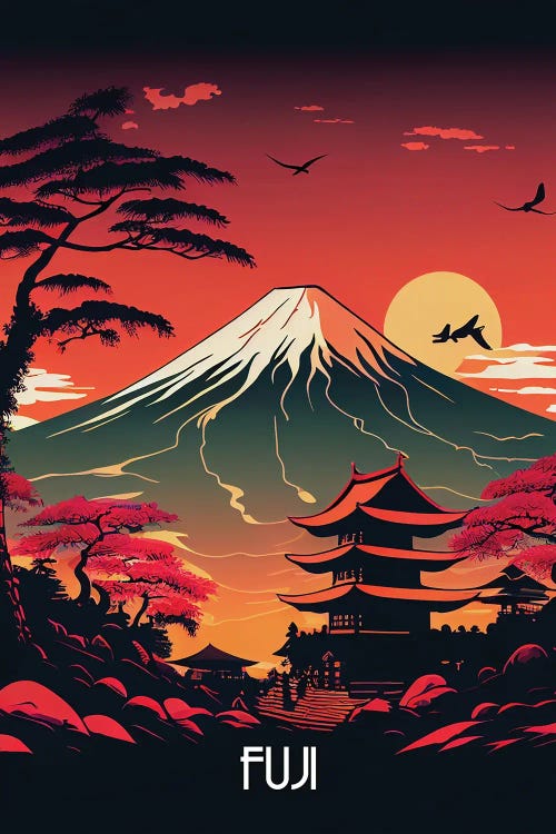 Fuji Poster by Durro Art wall art