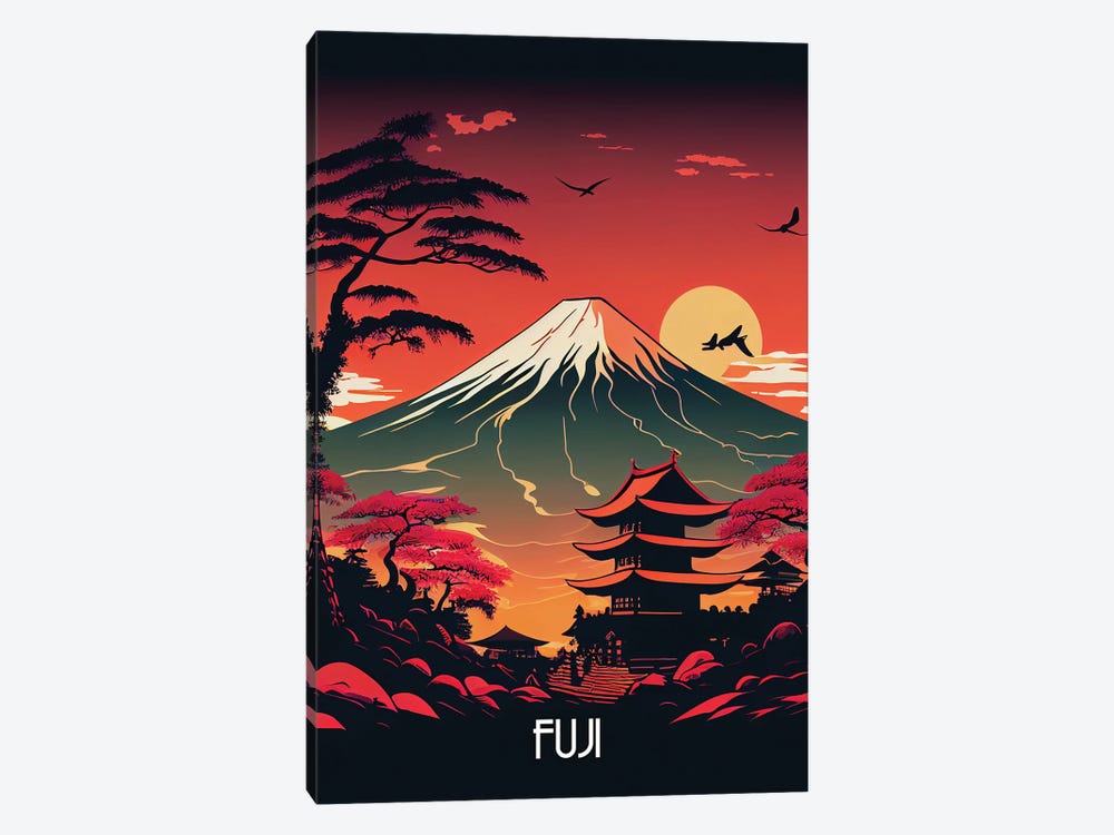 Fuji Poster by Durro Art 1-piece Canvas Wall Art