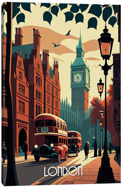 London City Canvas Art Print - England Art