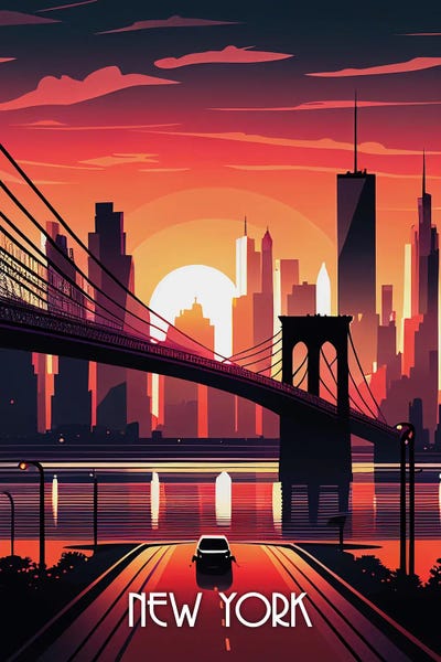 Brooklyn Bridge: New York City II by Durro Art