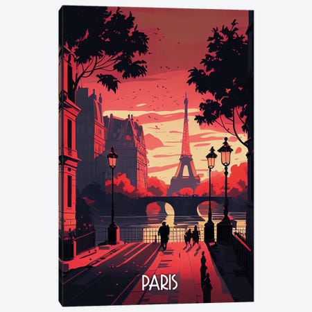 Paris City II Canvas Print #DUR1170} by Durro Art Art Print