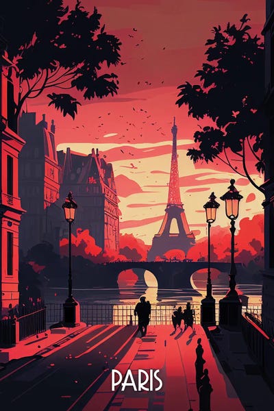 Canvas Print: Paris City II by Durro Art