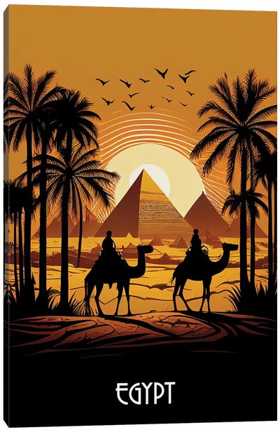 Egypt Poster Canvas Art Print - The Great Pyramids of Giza