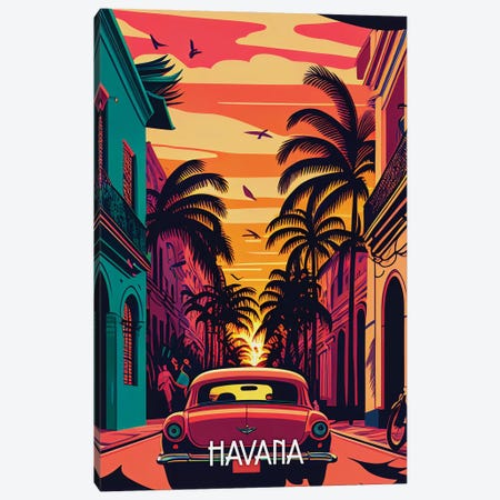 Havana City Canvas Print #DUR1175} by Durro Art Canvas Wall Art