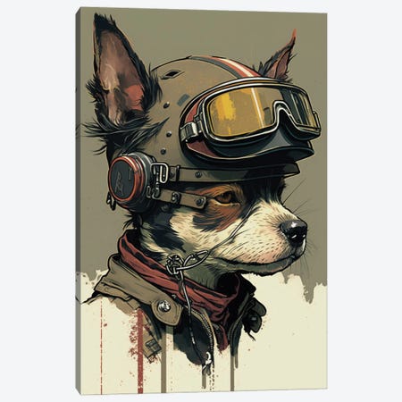 Racer Dog Canvas Print #DUR1180} by Durro Art Canvas Art