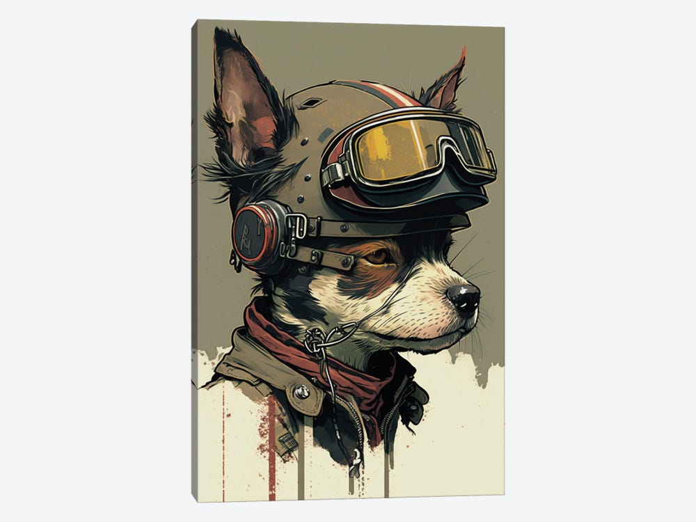 Racer Dog by Durro Art 1-piece Canvas Wall Art