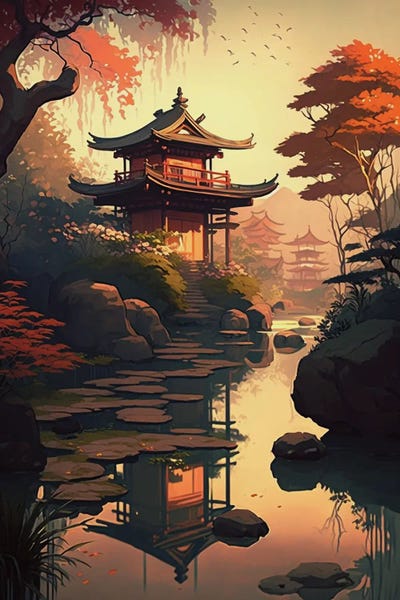 Durro Art: Japanese Garden III by Durro Art
