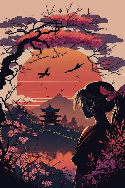 East Asian Culture: Japanese Garden by Durro Art