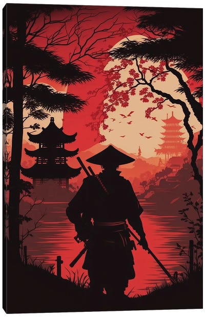 Japanese Samurai II Canvas Art Print - Japan Art