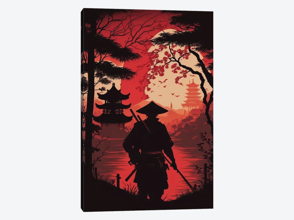Japanese Samurai II by Durro Art 1-piece Canvas Art