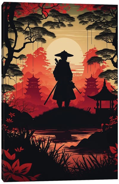 Japanese Samurai Canvas Art Print - Durro Art