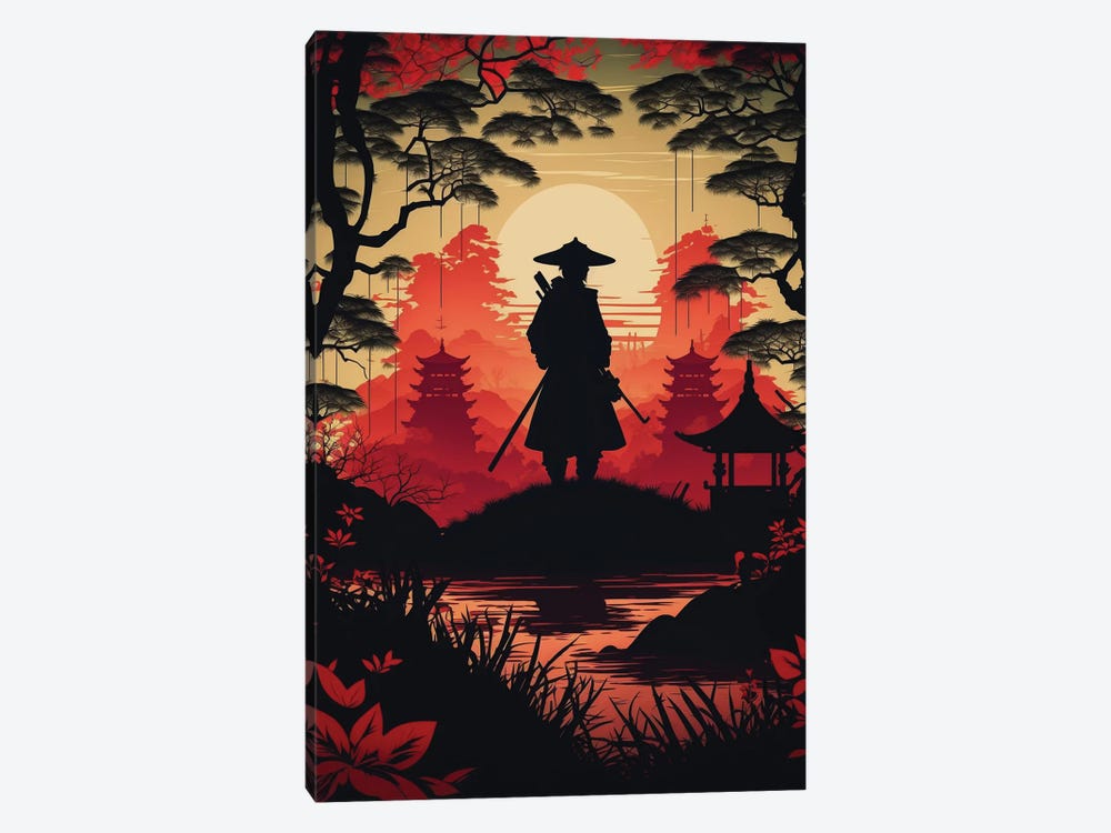 Japanese Samurai by Durro Art 1-piece Canvas Print