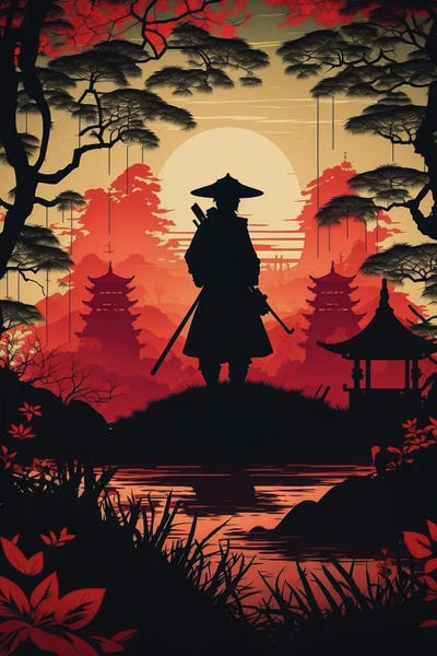 Asian Culture: Japanese Samurai by Durro Art