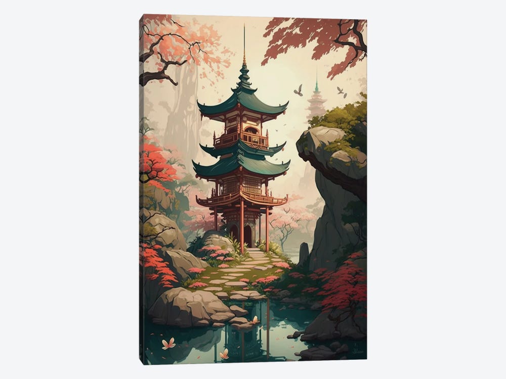 Japanese Garden IV by Durro Art 1-piece Canvas Art Print