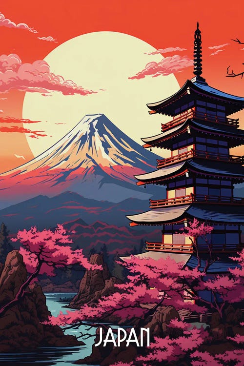 Japan Fuji Art by Durro Art wall art