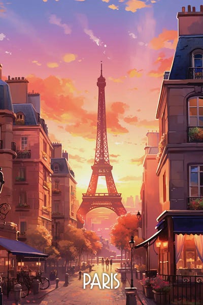 Canvas Print: Paris City Art II by Durro Art