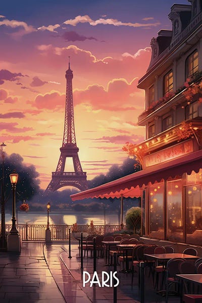 Paris City Art by Durro Art metal wall art