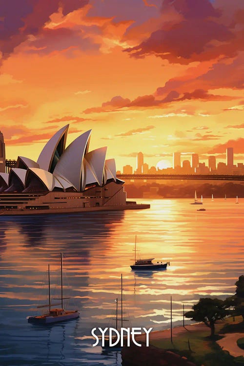 Sydney City Art by Durro Art wall art