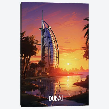 Dubai City Art Canvas Print #DUR1225} by Durro Art Canvas Artwork