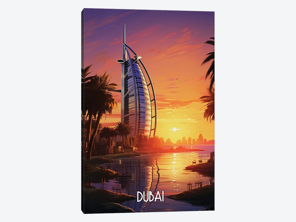 Dubai City Art by Durro Art 1-piece Canvas Art Print
