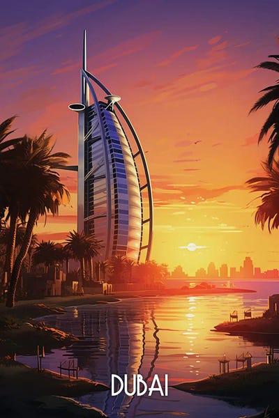 United Arab Emirates: Dubai City Art by Durro Art