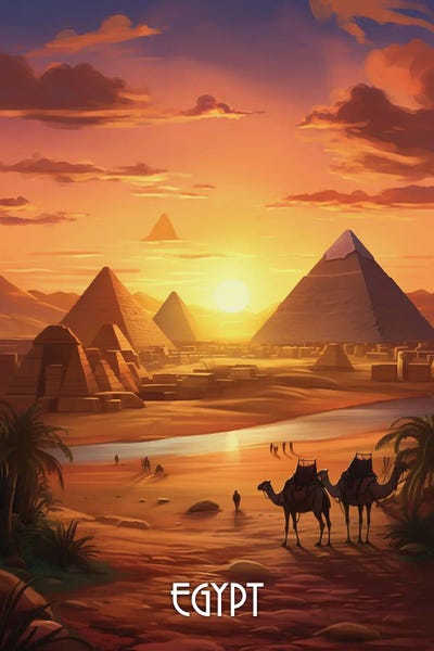 Pyramids: Egypt Art by Durro Art