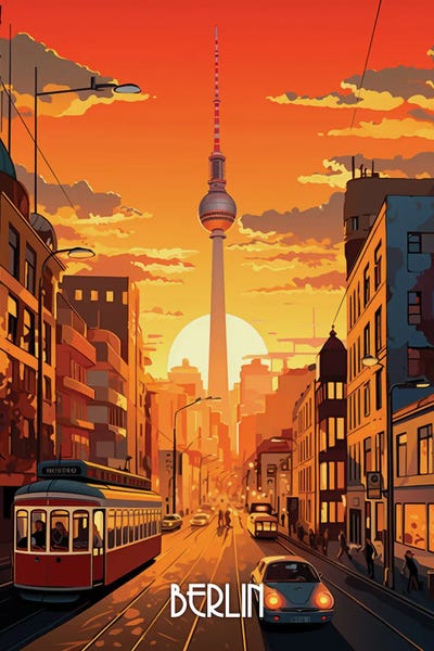 Berlin City Art by Durro Art art print