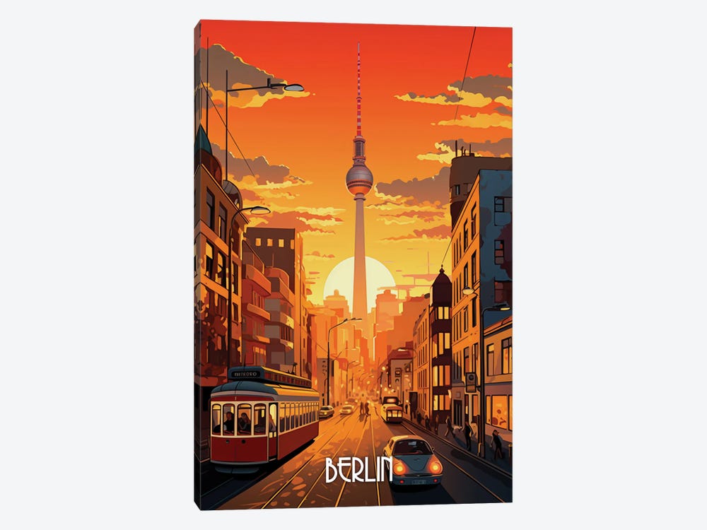 Berlin City Art by Durro Art 1-piece Canvas Print