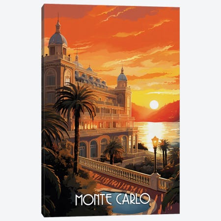 Monte Carlo City Art Canvas Print #DUR1230} by Durro Art Canvas Art