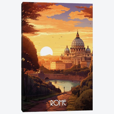 Rome City Art Canvas Print #DUR1231} by Durro Art Canvas Wall Art