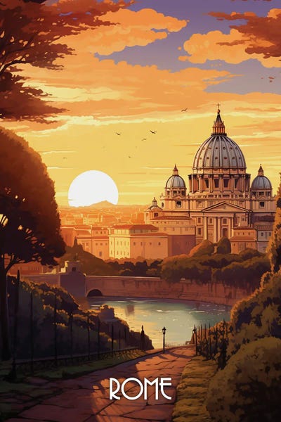 Lazio: Rome City Art by Durro Art