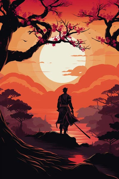 Cherry Blossoms: Samurai Garden IV by Durro Art