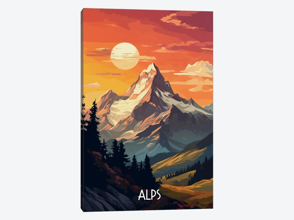 Alps II by Durro Art 1-piece Canvas Wall Art