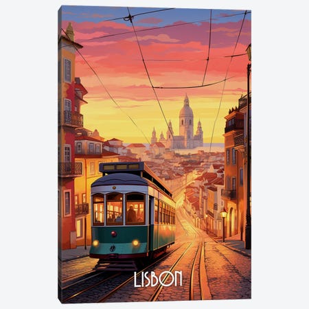 Lisbon City Canvas Print #DUR1248} by Durro Art Canvas Print