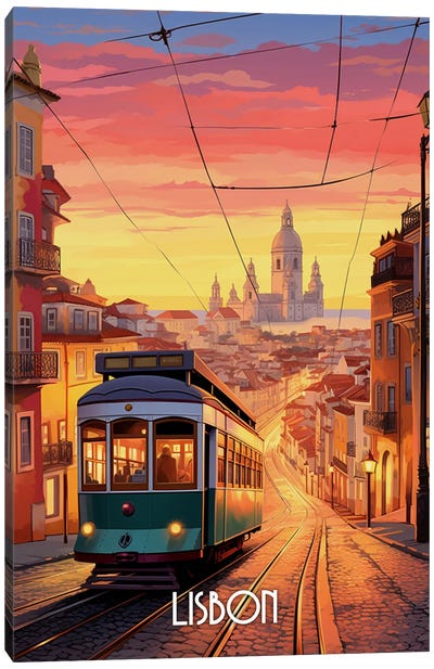 Lisbon City Canvas Art Print - Durro Art