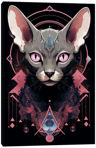 Fantasy Cat II Canvas Art Print - Sphynx