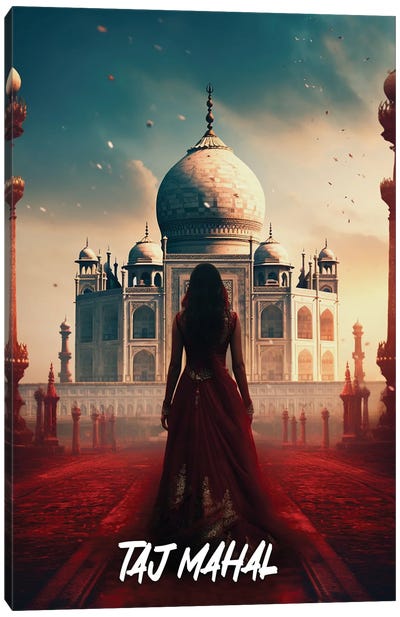 Taj Mahal Fantasy Canvas Art Print - India Art