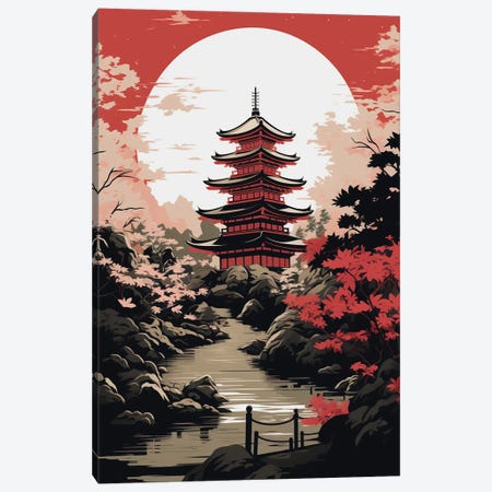 Japanese Pagoda Canvas Print #DUR1282} by Durro Art Canvas Art Print