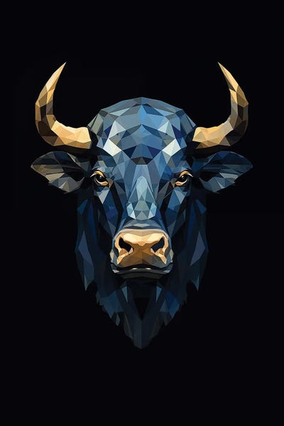 Bulls: Poly Art Bull by Durro Art