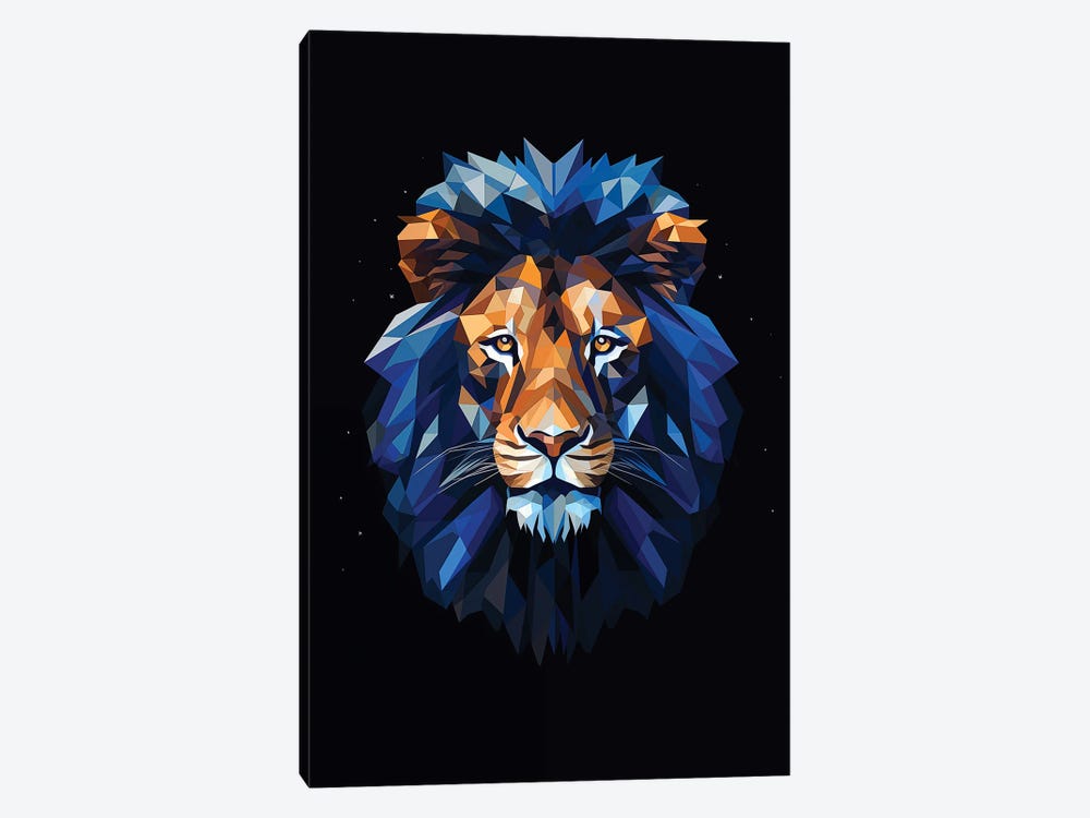 Poly Art Lion by Durro Art 1-piece Canvas Print