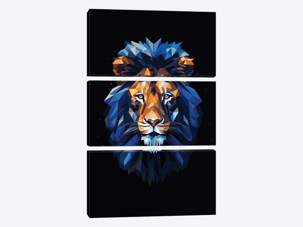 Poly Art Lion by Durro Art 3-piece Art Print
