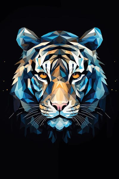 Poly Art Tiger by Durro Art metal wall art
