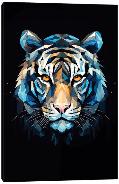 Poly Art Tiger Canvas Art Print - Durro Art