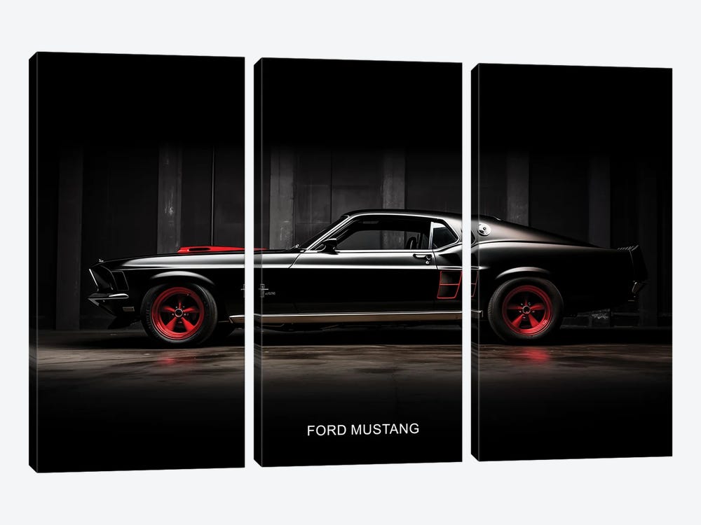 Ford Mustang by Durro Art 3-piece Canvas Wall Art